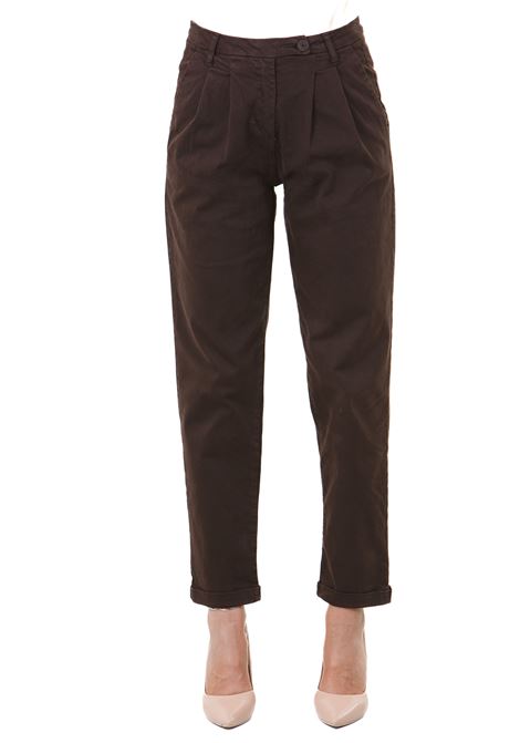 Pantaloni chino color cioccolato MANILA GRACE | Pantaloni | P291CUMA566